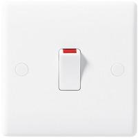 Nexus Double Pole Slim Switch - White Plastic