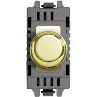 Nexus 400W 2 Way Grid Push Dimmer - Polished Brass