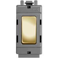 nexus double pole grid switch module polished brass