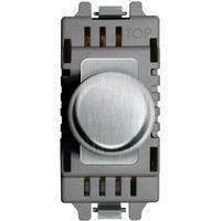 Nexus 400W 2 Way Grid Push Dimmer - Brushed Steel