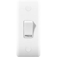 nexus slim press retractive architrave switch white plastic