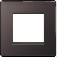 Nexus Euro-Module Square 2 Module - Flatplate Screwless Black Nickel