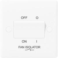 nexus 3 pole slim extractor fan isolator switch white plastic