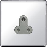 nexus 5amp round pin unswitched socket grey insert flatplate screwless ...