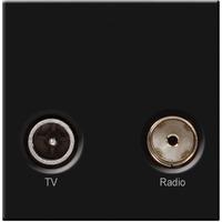 Nexus TV & Radio Module TV IEC Male&Radio IEC Female Screened Outlets - Black