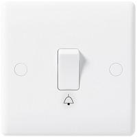 nexus single slim press retractive bell switch white plastic