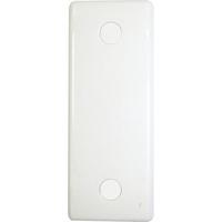 Nexus Single 1 Gang Slim Architrave Blank Plate - White Plastic