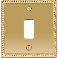 Nexus 1 Gang Grid Front Plate - Georgian Brass