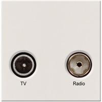 Nexus TV & Radio Module TV IEC Male&Radio IEC Female Screened Outlets - White