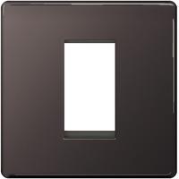 Nexus Euro-Module Square 1 Module - Flatplate Screwless Black Nickel