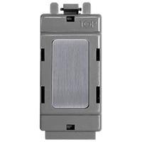 Nexus Grid Blank Module - Brushed Steel