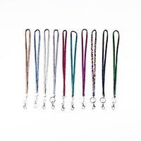 new rhinstone crystal bling lanyard with key chain and lobster clip fo ...