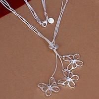 Necklace Pendant Necklaces Jewelry Wedding / Party / Daily / Casual Fashion Sterling Silver Silver 1pc Gift