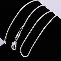 Necklace Chain Necklaces Jewelry Wedding / Party / Daily / Casual Fashion Silver Plated Silver 1pc Gift