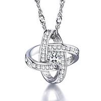 Necklace Pendant Necklaces Jewelry Daily / Casual Birthstones Silver / Sterling Silver Silver 1pc Gift