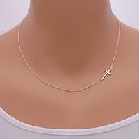 necklace pendant sideways cross necklaces jewelry daily casual fashion ...