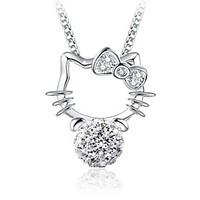 Necklace Pendant Necklaces Jewelry Daily / Casual Birthstones Silver / Sterling Silver Silver 1pc Gift