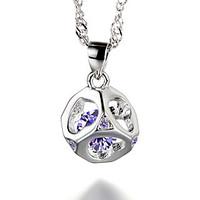 Necklace Pendant Necklaces Jewelry Daily / Casual Birthstones Silver / Sterling Silver Silver 1pc Gift