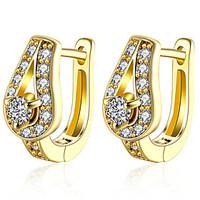 New Design Romantic Waterdrop Zircon Filled Gold Ear Cuff Clip On Earrings For Women Trendy Clip Earring Girl Gift