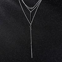 Necklace Lariat Y Necklaces Statement Necklaces Jewelry Daily Casual Circle Basic Design Sterling Silver Women 1pc Gift As Per Picture