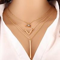 Necklace Choker Necklaces / Chain Necklaces / Layered Necklaces Jewelry Daily / Casual Fashionable Alloy Gold / Light Blue 1pc Gift