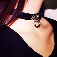 Necklace Choker Necklaces Tattoo Choker Jewelry Party Daily Casual Tattoo Style Fashion Alloy Leather 1pc Gift Black