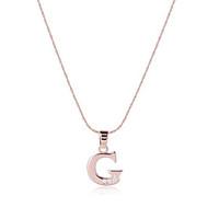 necklace 26 letters from a z copper with cubic zircon pendant rose gol ...