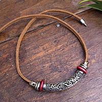 Necklace Statement Necklaces Jewelry Party / Daily / Casual Fashion Leather Brown 1pc Gift