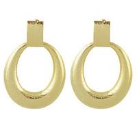 New Gold Color Big Round Hanging Earrings