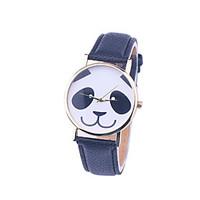 New Leather Strap Women Watch Fashion Panda Watch Geneva Quartz Watch Relogio Feminino Cool Watches Unique Watches