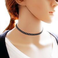 Necklace Choker Necklaces Tattoo Choker Jewelry Daily Casual Tattoo Style Sexy Fashion Lace Fabric 1pc Gift Black-White