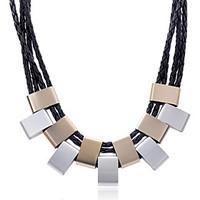 Necklace Statement Necklaces Jewelry Party / Daily / Casual Fashion Alloy / Leather Silver 1pc Gift