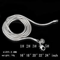 Necklace Chain Necklaces Jewelry Party / Casual Silver / Sterling Silver Silver 1pc Gift