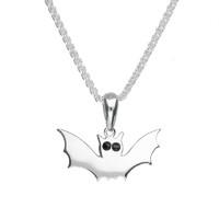 Necklace Whitby Jet And Silver Small Bat