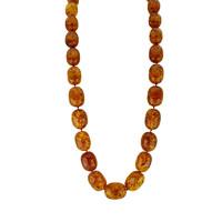 Necklace Baltic Amber Graduated Oval Bead