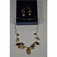 Necklace and earrings set. Next - Size: Small - Brown - Necklace