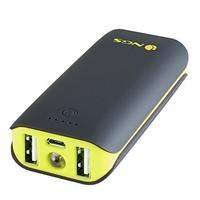 NGS POWERPUMP4400DUOYELLOW - PowerPump Duo 4400 Universal Powerbank with Two USB Ports for Tablets and Phones, 4400 mAh, Yellow/Black (POWERPUMP4400DU