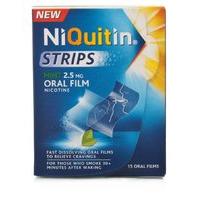 Niquitin Strips. Mint 2.5mg Oral Film Nicotine 15\'s