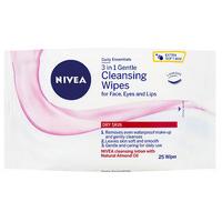 nivea 3 in 1 gentle cleansing wipes dry skin 25