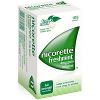 nicorette freshmint gum 4mg 105 pieces