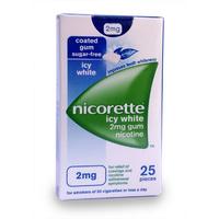 Nicorette Icy White 2mg Nicotine Gum 25 pieces