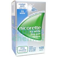 Nicorette Gum 2mg Icy White (105)