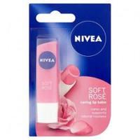 Nivea Lip Balm Soft Rose - Pack of 4.8g Tube