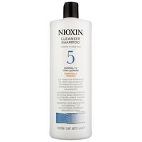 Nioxin System 5 Cleanser Shampoo for Normal to Thin Looking Medium to Coarse Hair Chemically Treated 1000ml