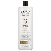 Nioxin System 3 Cleanser Shampoo for Normal to Thin Looking Fine Hair Chemically Treated 1000ml