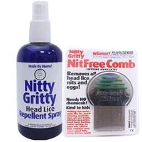 nitty gritty head lice repellent spray nit comb