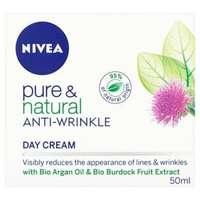 nivea visage pure natural anti wrinkle day cream 50ml