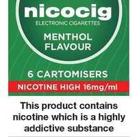 Nicocig Cartomisers 6Pk Menthol High