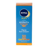 nivea sun protect bronze tan activating face cream spf50