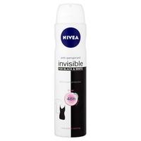 nivea anti perspirant invisible black and white 250ml